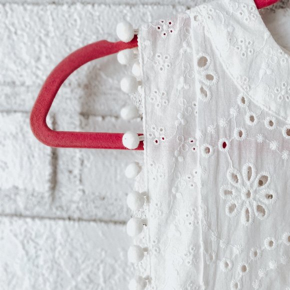 Forever 21 | White Dress Pom Pom Eyelet Small NWOT - Picture 5 of 7